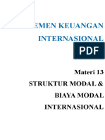 Materi 13 - Struktur Modal & Biaya Modal Internasional