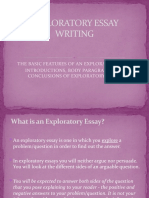 Exploratory Essay Writing