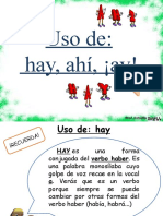 Uso de Hay Ahí Ay