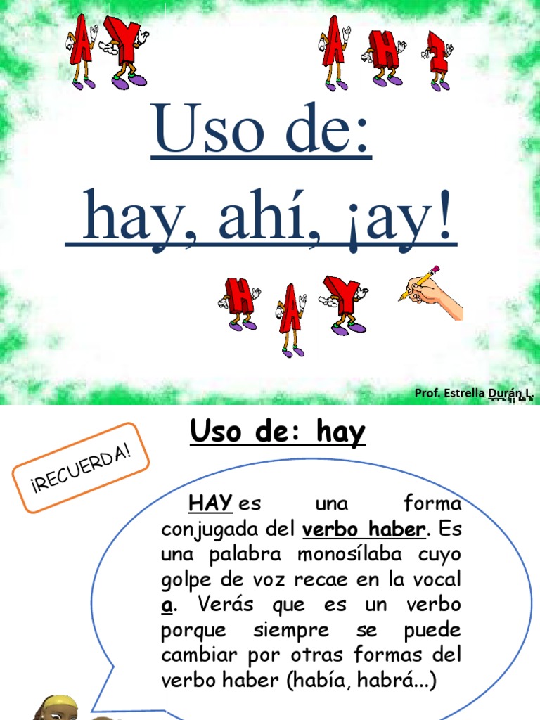 Definicion De Hay Ahi Ay _ Diferencia entre ay ahi y hay: Significado y ...