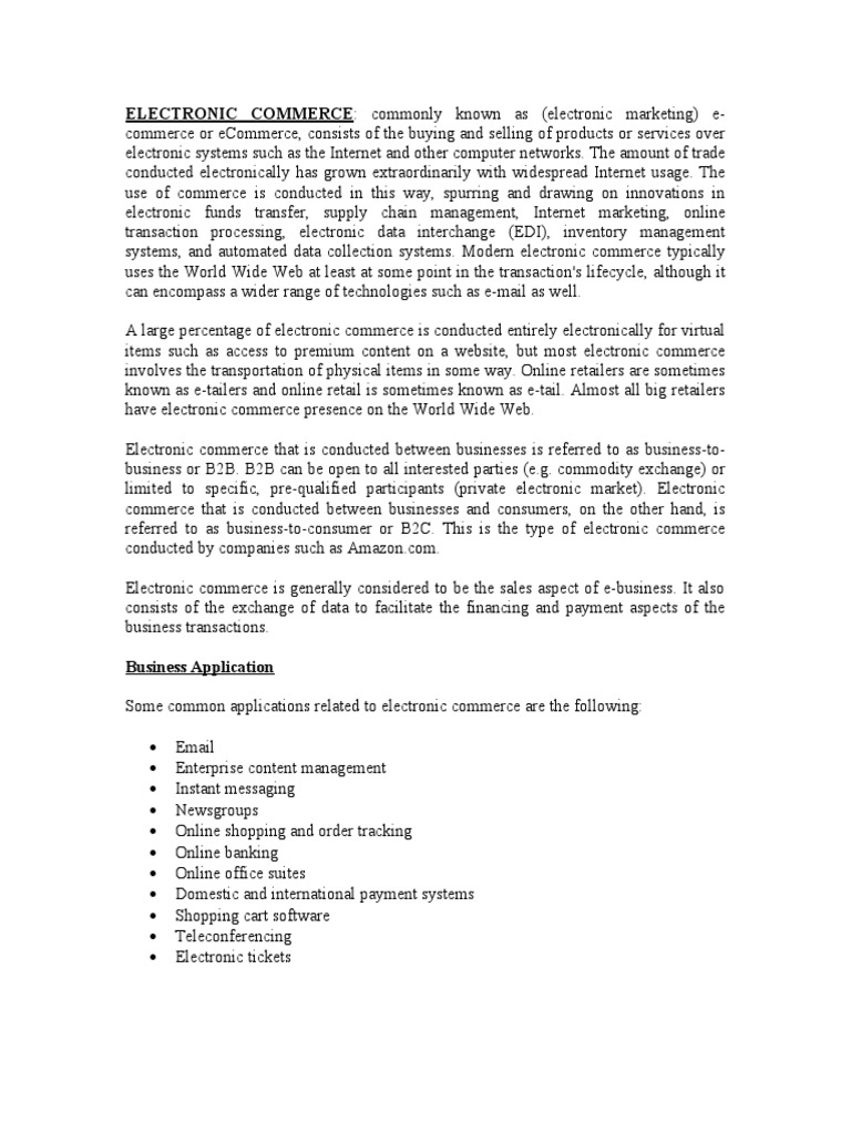 Understanding Electronic Commerce Basics | PDF | Business | Technology ...