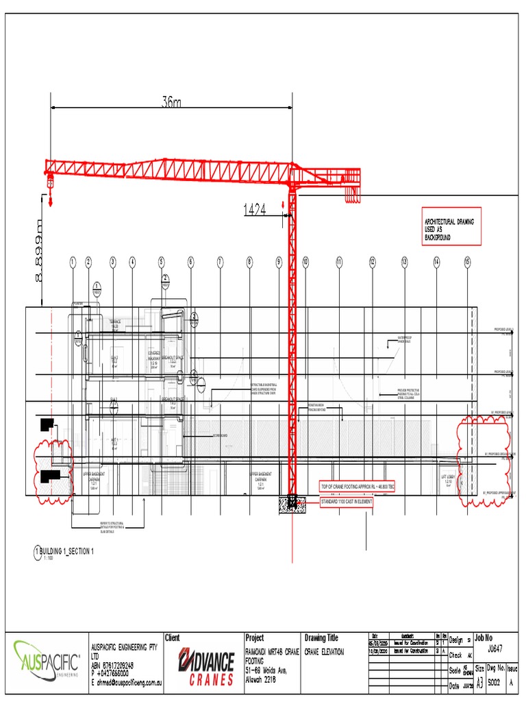 J0647-S002 - Crane Elevation | PDF | Basement | Building Engineering