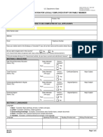 Employment Application For Locally Employed Staff or Family Member Position
