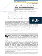 Impact of Employees' Character Strengths of Wisdom On Stress and Creative Performance