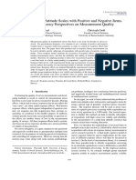 A Closer Look at Attitude Scales With Positive and Negative Items. Response Latency Perspectives On Measurement Quality