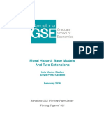 Moral Hazard: Base Models and Two Extensions: Barcelona GSE Working Paper Series Working Paper Nº 883