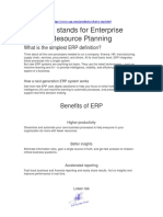 ERP Stands For Enterprise Resource Planning