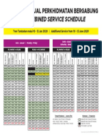 Combined Service Schedule: Jadual Perkhidmatan Bergabung