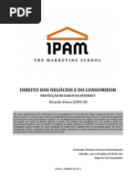 Direito dos Negócios e do Consumidor - Protecção de Dados na Internet (3º Ano)
