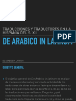 Presentación Tesis - de Arabico in Latinum - 12 de Abril PDF