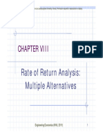 Rate of Return Analysis: Multiple Alternatives Multiple Alternatives