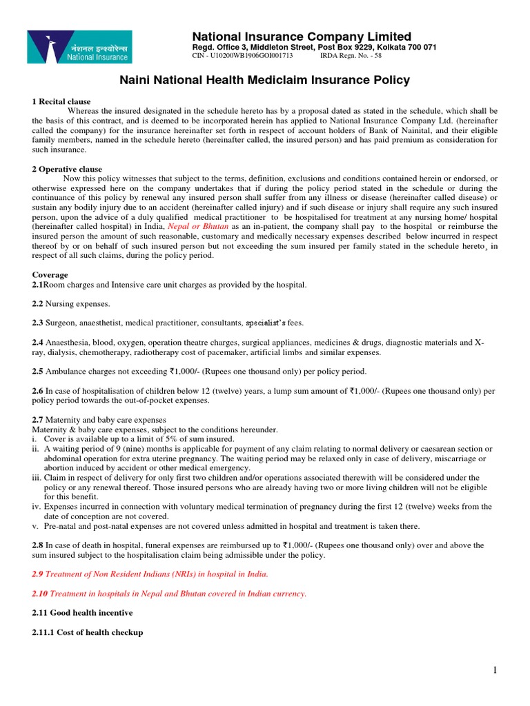 NATIONAL INSURANCE COMPANY POLICY DOWNLOAD PDF visual data 3