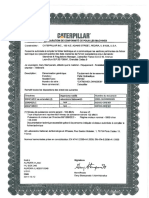 Certificat conformitate  Excavator  CATERPILAR