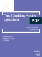 Testing & Commissioning Process For A Light Rail Project