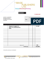 Top Image Publishers Invoice