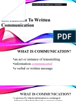 1 Introduction To Written Communication