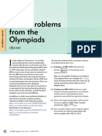 Some Problems From The Olympiads: Discussion and Solutions
