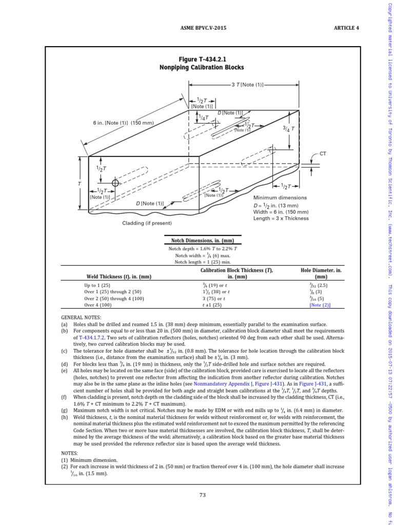 Figure T-434.2.1 Nonpiping Calibration Blocks | PDF | Industrial Processes  | Mechanical Engineering