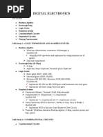 Digital Electronics: Outline