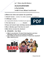 Watch Big Bang Theory clip and answer questions