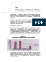 2.9 Agriculture 2.9.1 Existing Situation: Assessment of Performance