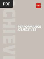 ACCA Performance Objectives Guide | PDF | Audit | Risk