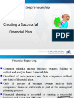 Entrepreneurship: Creating A Successful Financial Plan