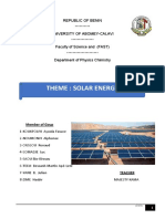 Theme: Solar Energy: Member of Goup