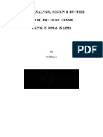 Seismic Analysis, Design & Ductile Detailing of RC Frame USING IS 1893 & IS 13920