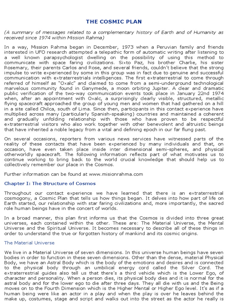 Understanding the Cosmic Plan | PDF | Plane (Esotericism) | Milky Way