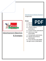 Advertisement Objectives & Strategies: Marketing and Market Research