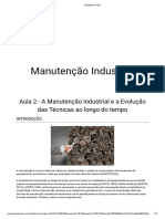 Evolução da Manutenção Industrial ao longo do tempo