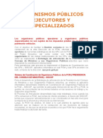 Organismos Públicos Ejecutores y Especializados