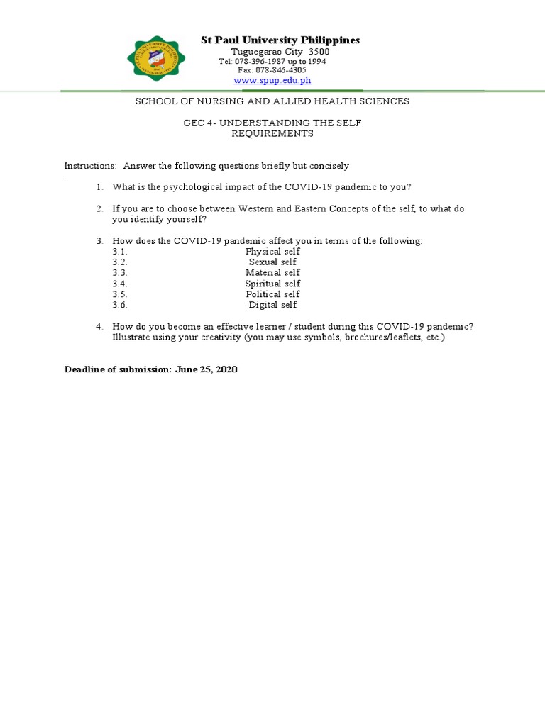 COVID-19 Impact on Self-Identity and Learning | PDF