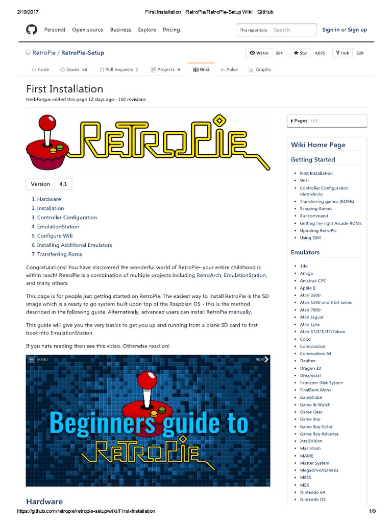 1.4 RetroPie First Installation PDF | PDF