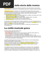 Riassunti Storia della Musica