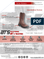 Bota de seguridad dieléctrica 407 12 con características técnicas