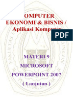 Materi 9 - Microsft Power Point II