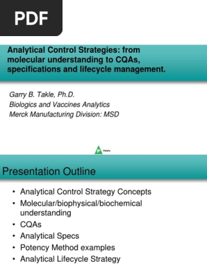 01 Analytical Control Strategies From Molecular Understanding To Cqas Specifications And Lifecycle Management Pdf Elisa Ligand Biochemistry