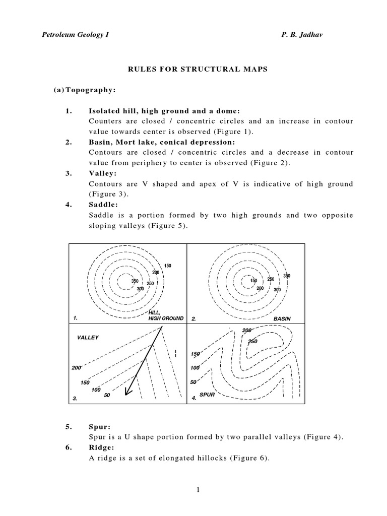 Structural Map Drawing Guidelines | PDF | Contour Line | Fault (Geology)