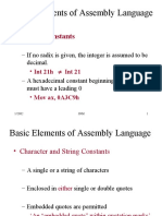 Basic Elements of Assembly Language: - Integer Constants