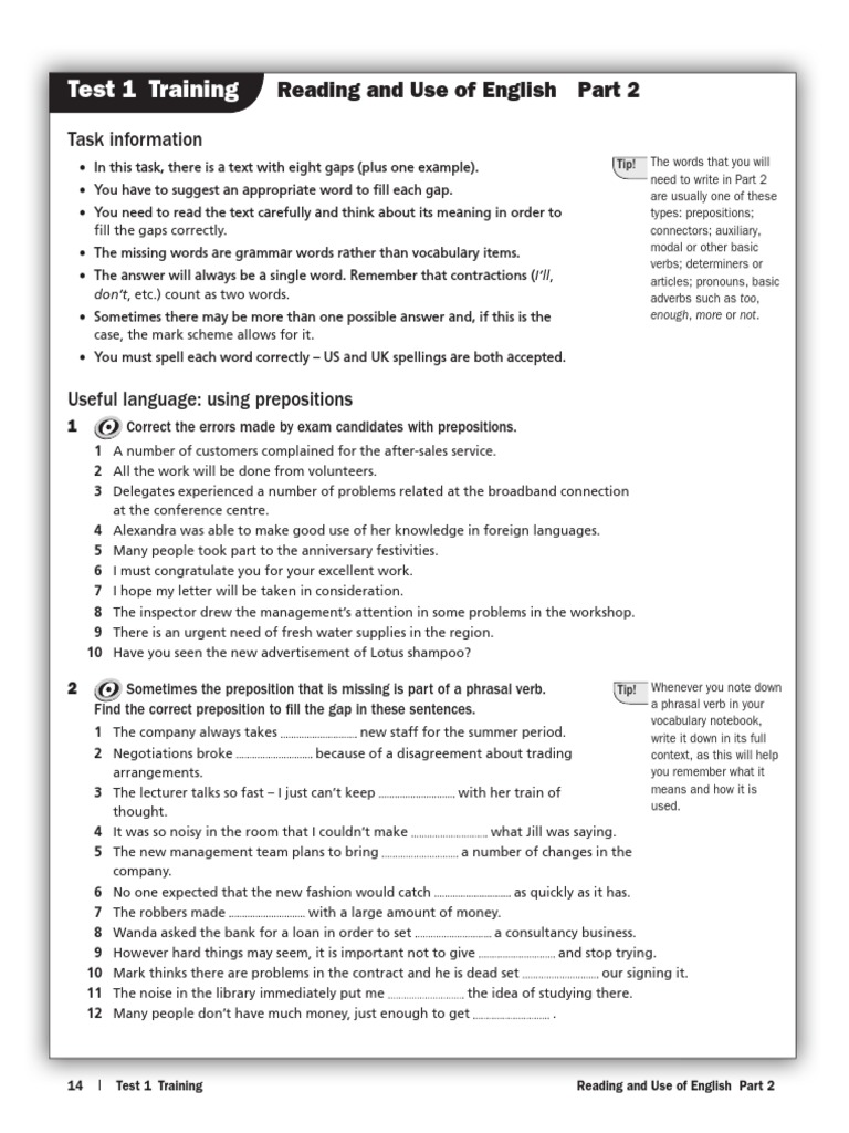 test-1-training-reading-and-use-of-english-part-2-pdf-word-test