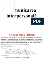 Suport de Curs - Comunicarea Interpersonală PDF