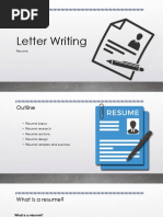 Letter Writing: Resume