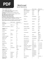 Mathcad Reference