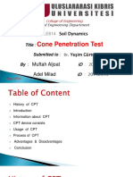 Cone Penetration Test: Muftah Aljoat Adel Milad