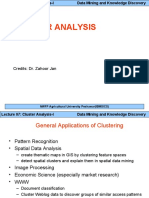 Clustering lecture covers applications, measuring similarity and more