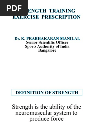 Exercise Prescription