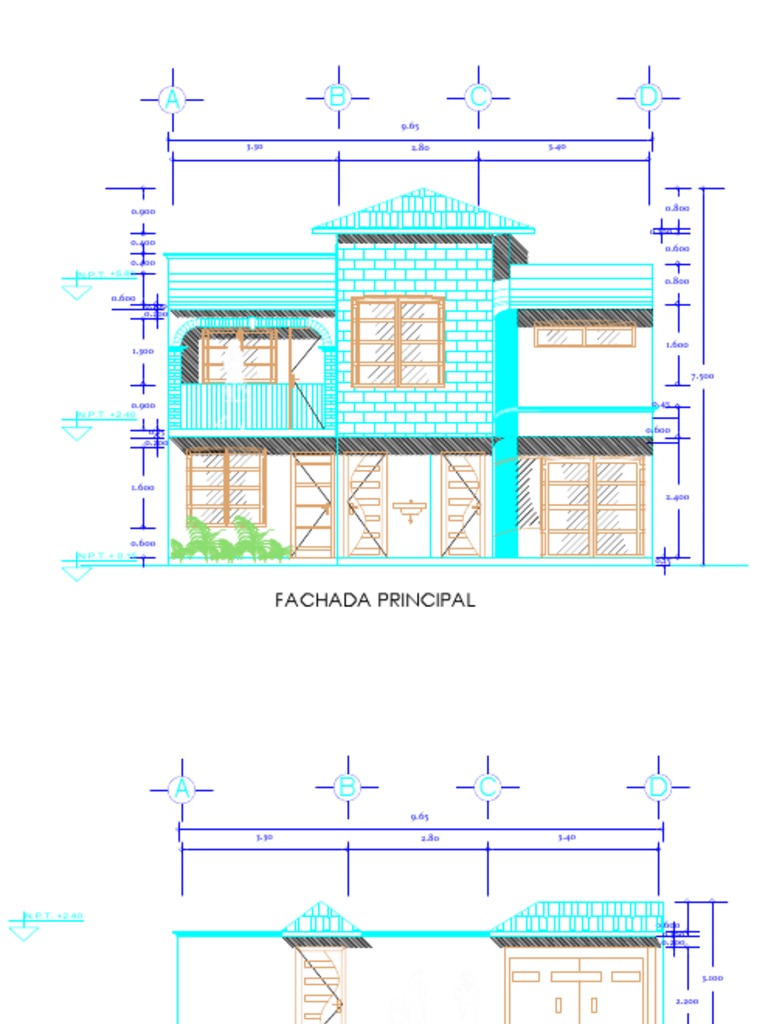 A B C D: Fachada Principal | PDF