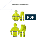 Traje Impermeable de PVC con cintas reflectivas